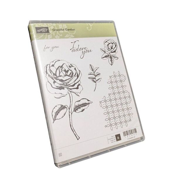 Used Stampin' Up! Photopolymer Stamp Set - Grace’s Garden‎ - Picture 1 of 2